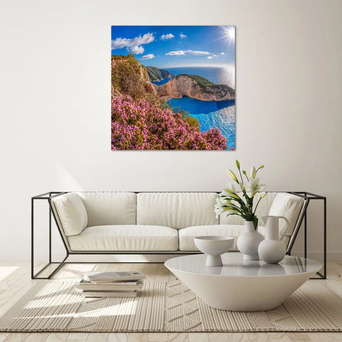 Glasbild - Bild auf glas - Mein toller Griechenlandurlaub - 70x70 cm