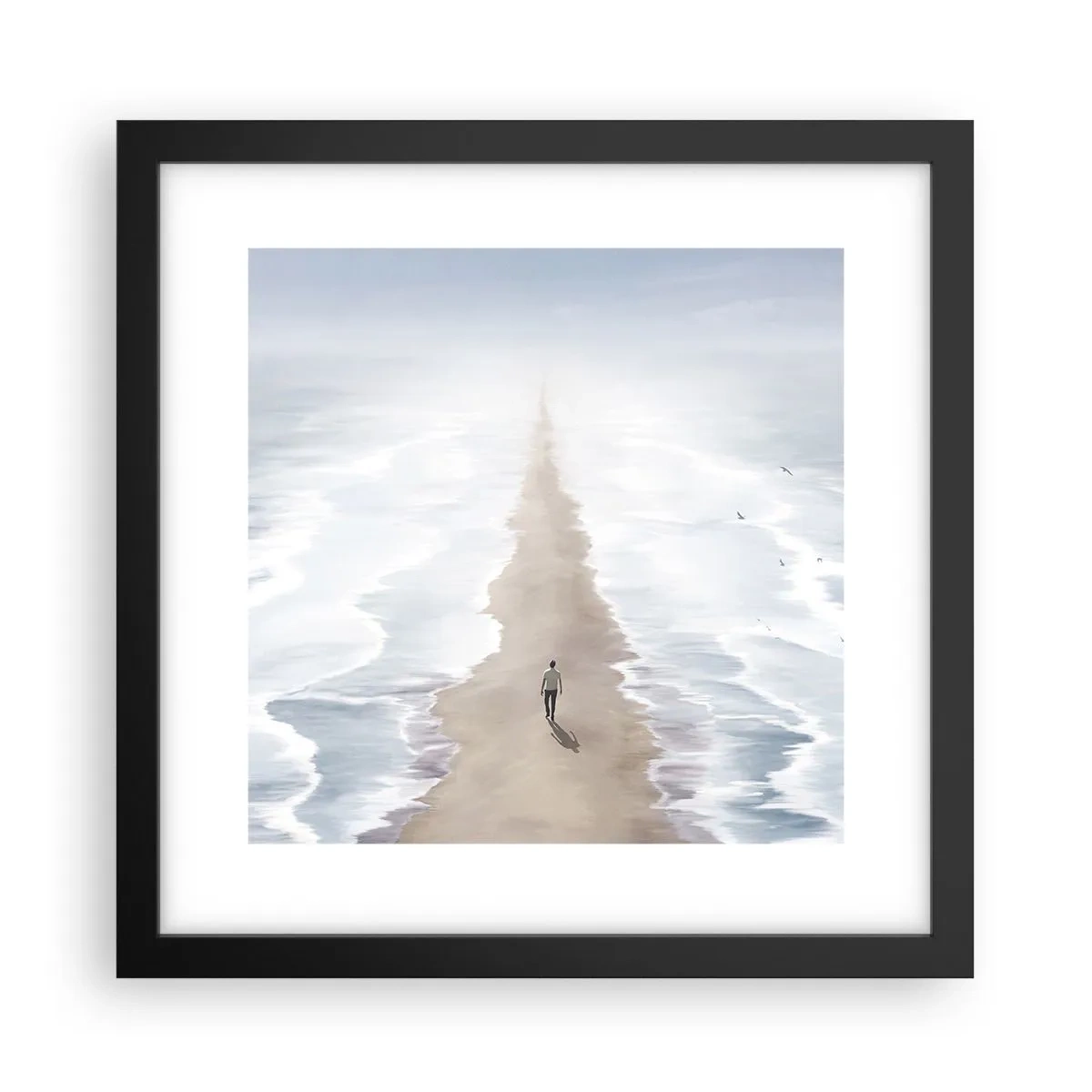 Poster in einem schwarzem Rahmen - Glänzende Zukunft - 30x30 cm