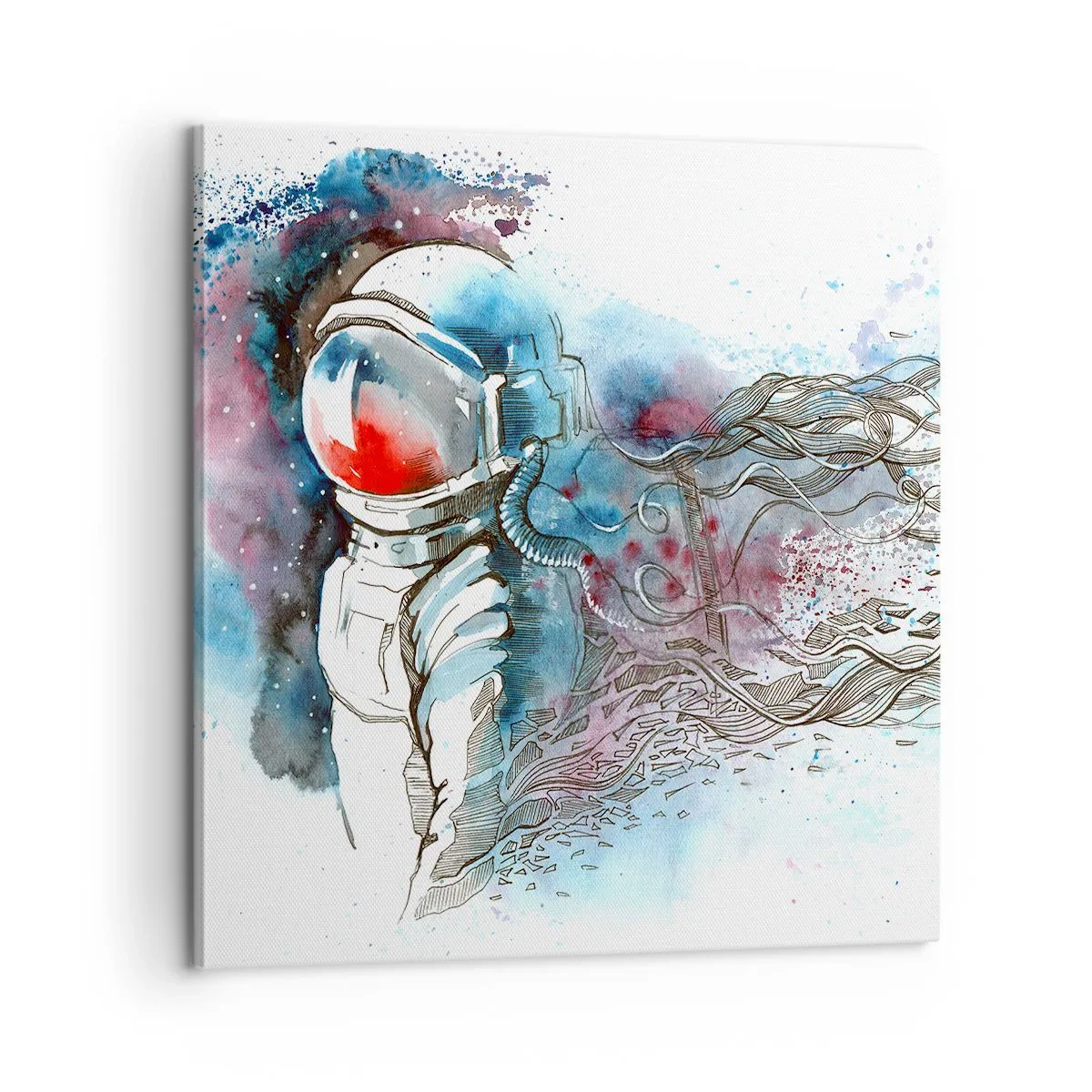 Bild auf Leinwand - Leinwandbild - Allein mit Platz - 60x60 cm