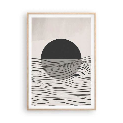 Poster in einem Rahmen aus heller Eiche - Halbe Komposition - 70x100 cm