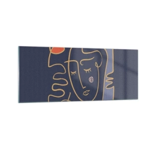 Glasbild - Bild auf glas - In Gedanken - 100x40 cm