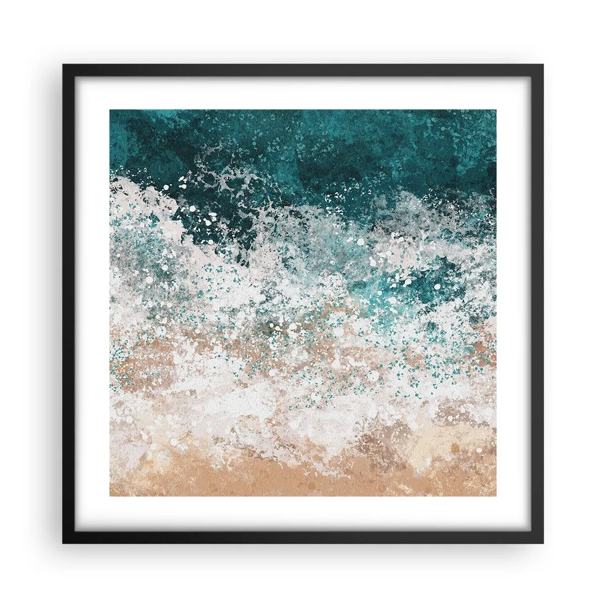 Poster in einem schwarzem Rahmen - Meeresgeschichten - 50x50 cm