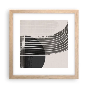 Poster in einem Rahmen aus heller Eiche - Hin und zurück - 30x30 cm