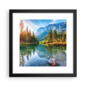 Poster in einem schwarzem Rahmen - Die Sanftheit des Herbstes - 30x30 cm