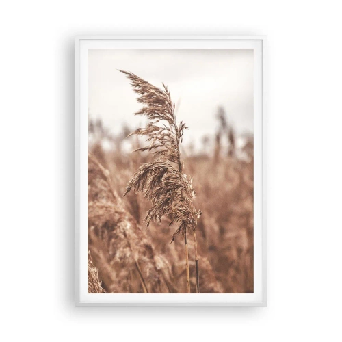 Poster in einem weißen Rahmen - Auf den Feldern ist es schon Herbst - 70x100 cm