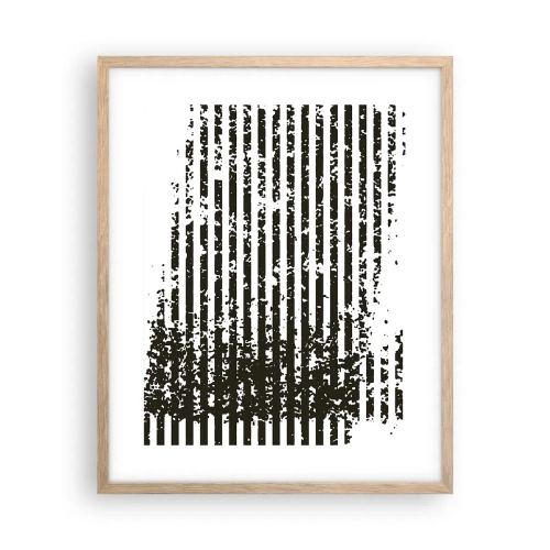 Poster in einem Rahmen aus heller Eiche - Rhythmus und Rauschen - 40x50 cm