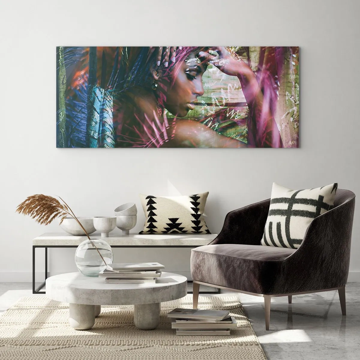 Glasbild - Bild auf glas - Mutter Natur im Dschungel - 100x40 cm