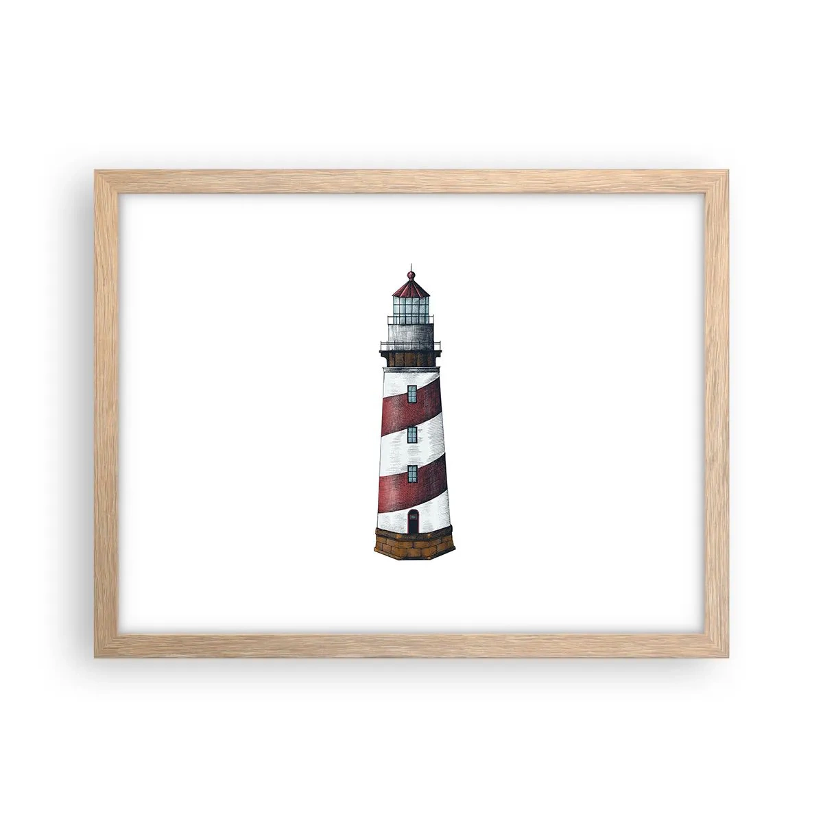 Poster in einem Rahmen aus heller Eiche - Immer auf der Hut - 40x30 cm