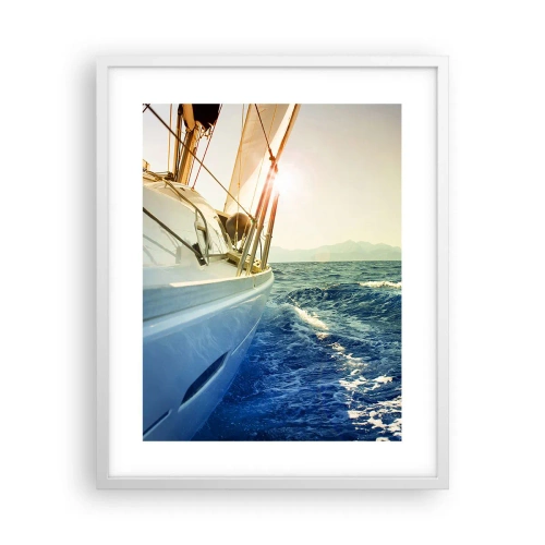Poster in einem weißen Rahmen - Auf ins Abenteuer - 40x50 cm