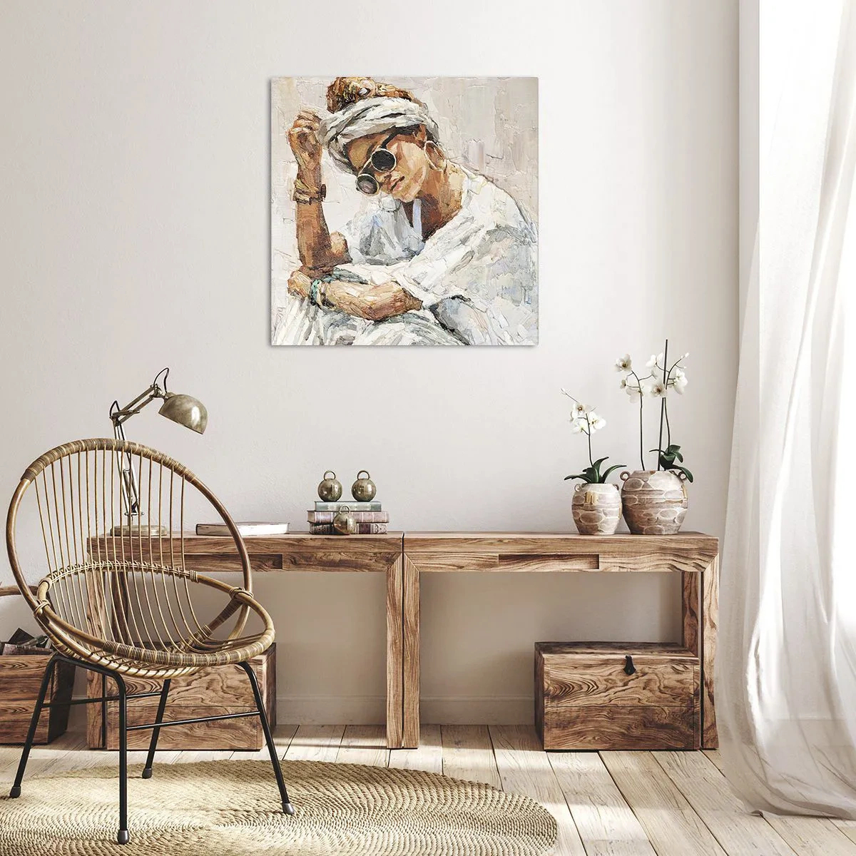 Bild auf Leinwand - Leinwandbild - Porträt in voller Sonne - 30x30 cm