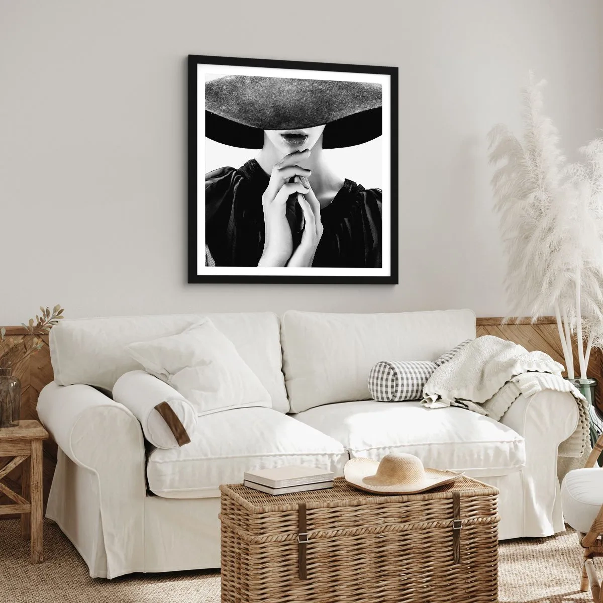 Poster in einem schwarzem Rahmen - Versteckte Schönheit - 60x60 cm