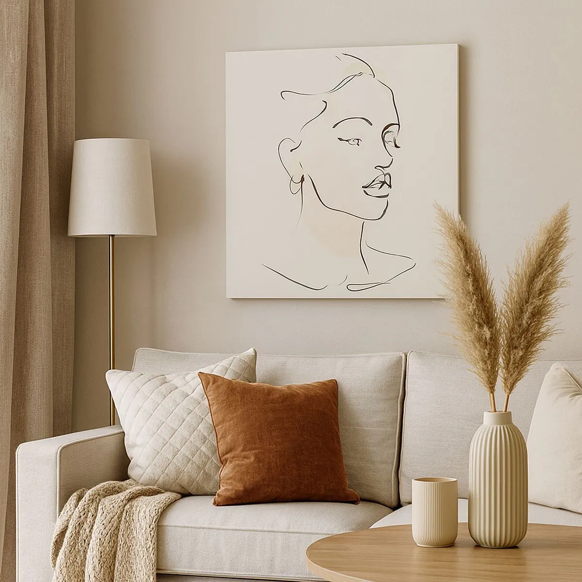 Bild auf Leinwand - Leinwandbild - Eine bestimmte Linie - 30x30 cm