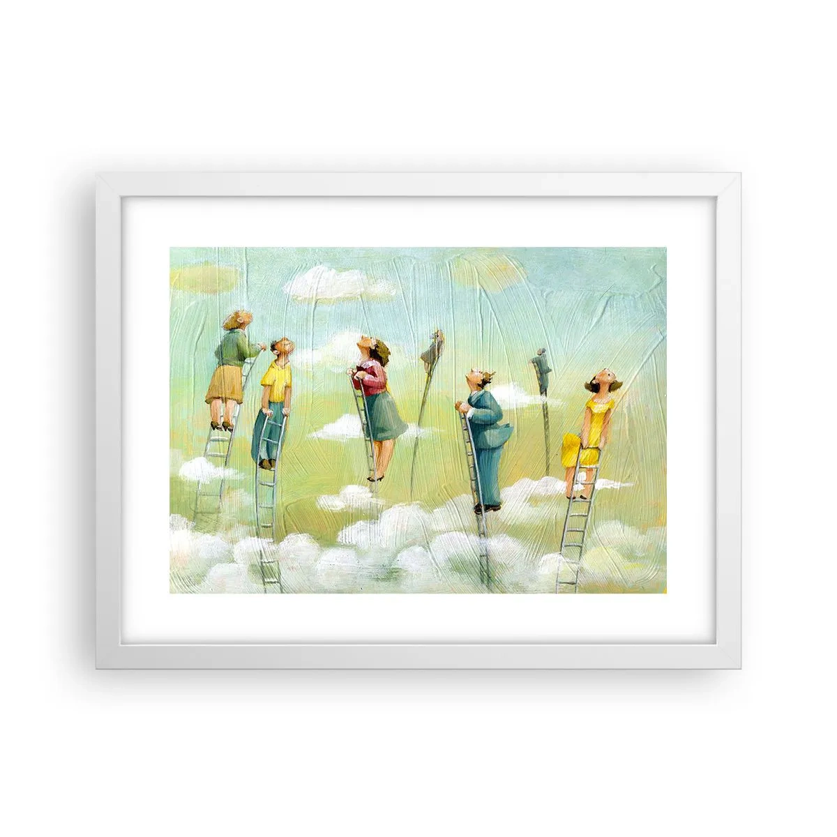 Poster in einem weißen Rahmen - Hinter deinem Traum - 40x30 cm