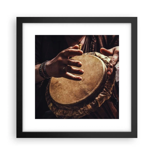 Poster in einem schwarzem Rahmen - Im Rhythmus des Herzens - 30x30 cm