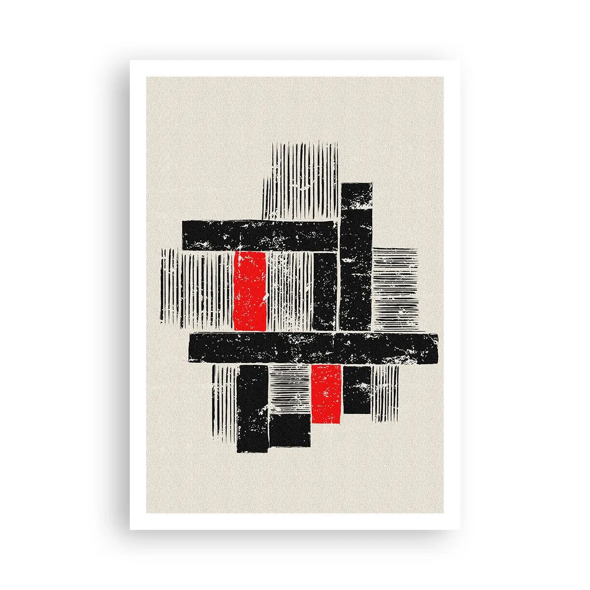 Poster - Rot und Schwarz - 70x100 cm