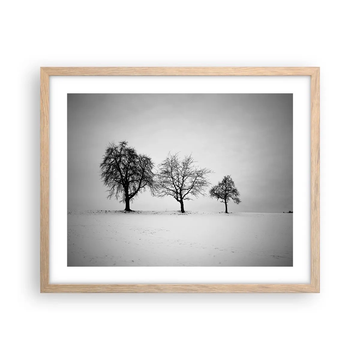 Poster in einem Rahmen aus heller Eiche - Wovon träumen sie? - 50x40 cm