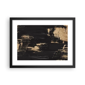 Poster in einem schwarzem Rahmen - Spur einer Berührung - 40x30 cm