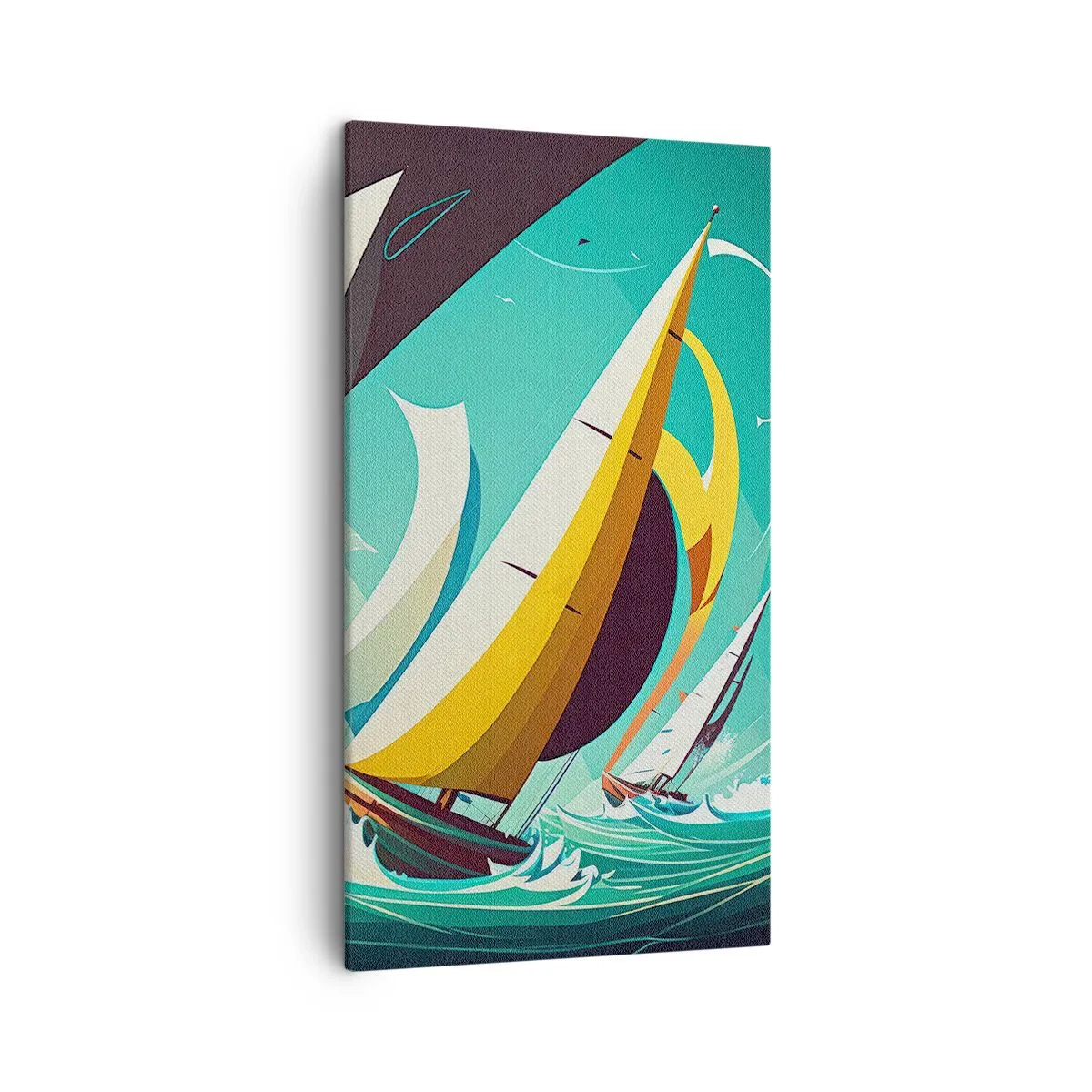 Bild auf Leinwand - Leinwandbild - Viel Glück mit den Elementen - 45x80 cm