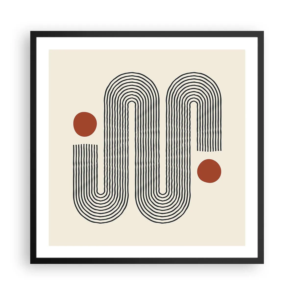 Poster in einem schwarzem Rahmen - Vom Anfang bis zum Ende - 60x60 cm