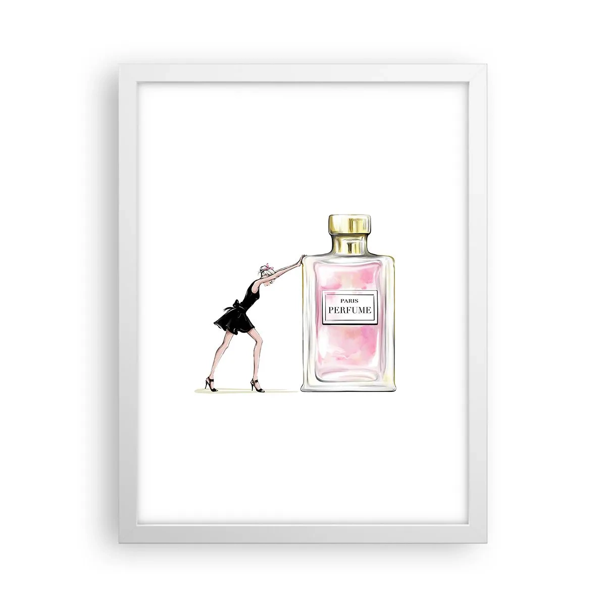 Poster in einem weißen Rahmen - Essenz der Weiblichkeit - 30x40 cm