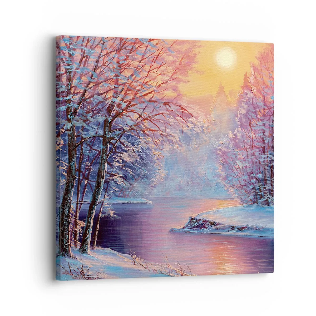 Bild auf Leinwand - Leinwandbild - Die Farben des Winters - 30x30 cm
