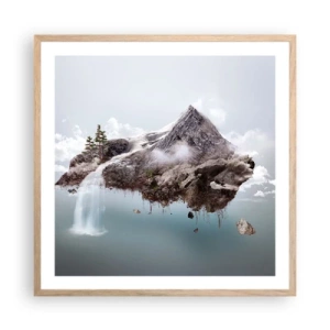 Poster in einem Rahmen aus heller Eiche - Mit dem Auge eines Surrealisten - 60x60 cm