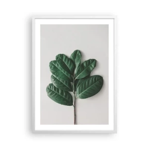 Poster in einem weißen Rahmen - Eine Zeichnung purer Natur - 50x70 cm