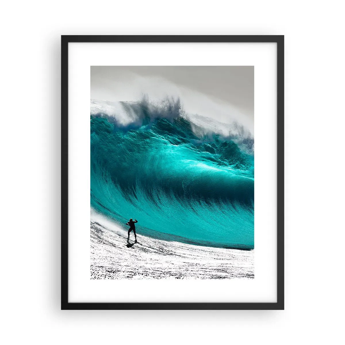 Poster in einem schwarzem Rahmen - Herausforderung angenommen - 40x50 cm