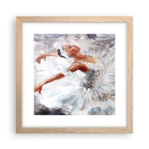 Poster in einem Rahmen aus heller Eiche - Zart und leicht wie Tüll - 30x30 cm