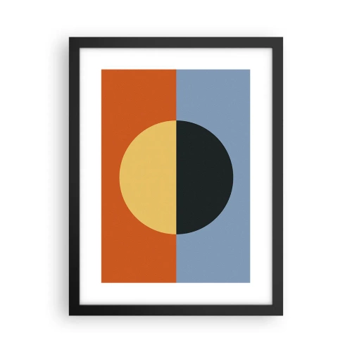 Poster in einem schwarzem Rahmen - Eine Komposition aus Wärme und Kühle - 30x40 cm