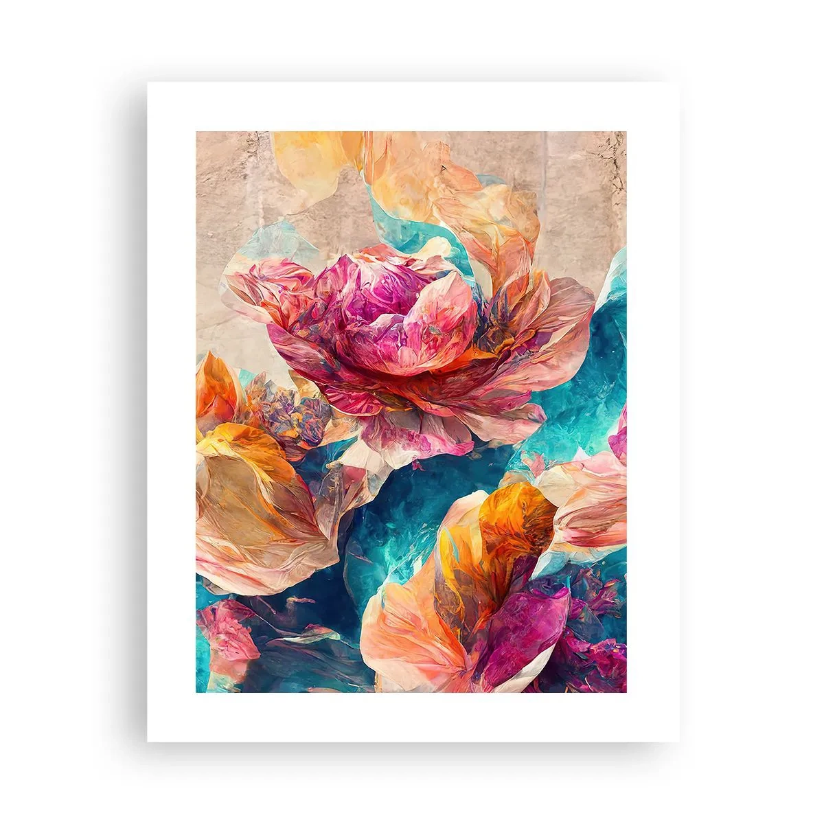 Poster - Farbenpracht des Straußes - 40x50 cm