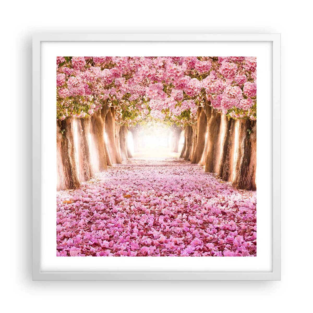 Poster in einem weißen Rahmen - Der Weg ins Paradies - 50x50 cm