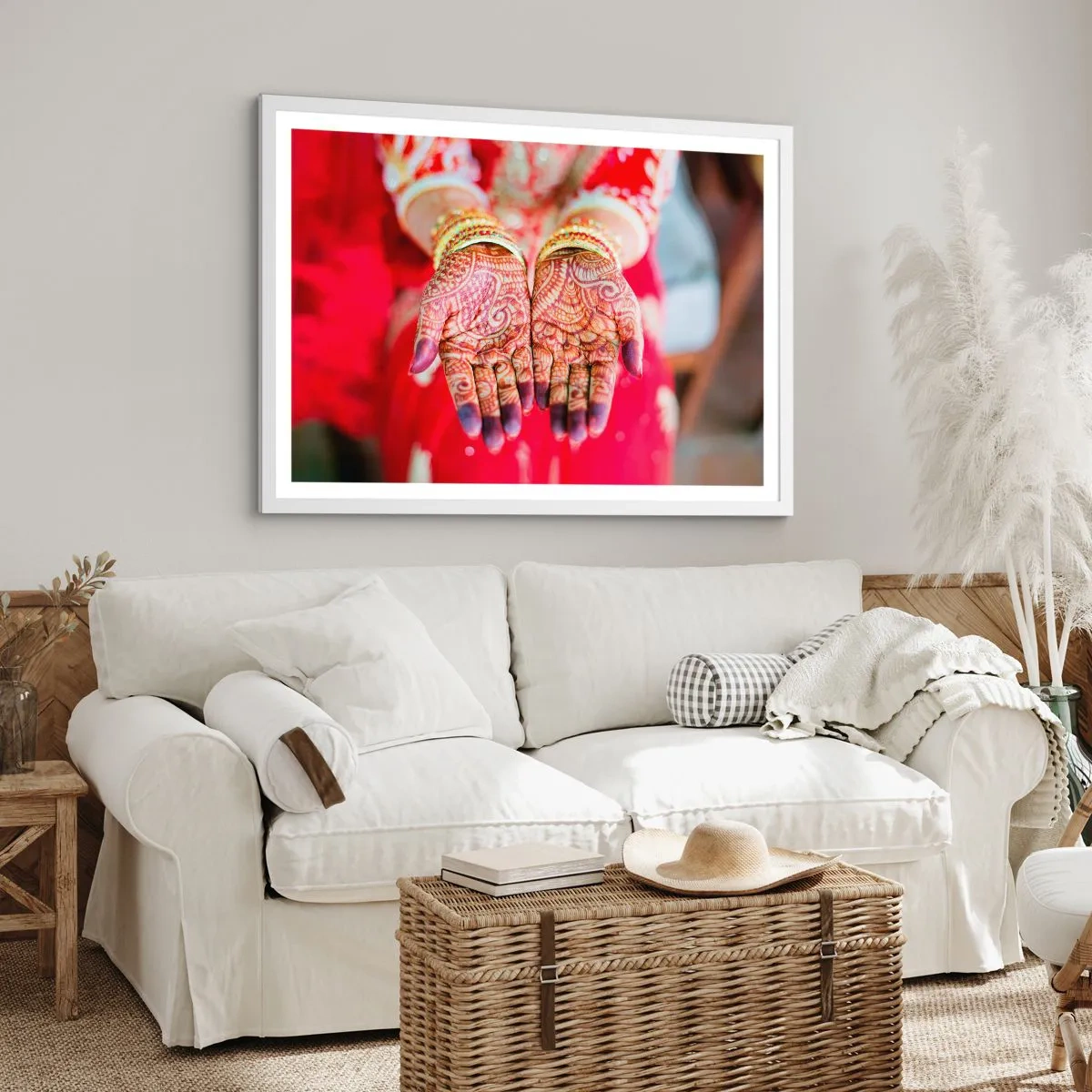 Poster in einem weißen Rahmen - Bereit, das Glück zu fangen? - 50x40 cm