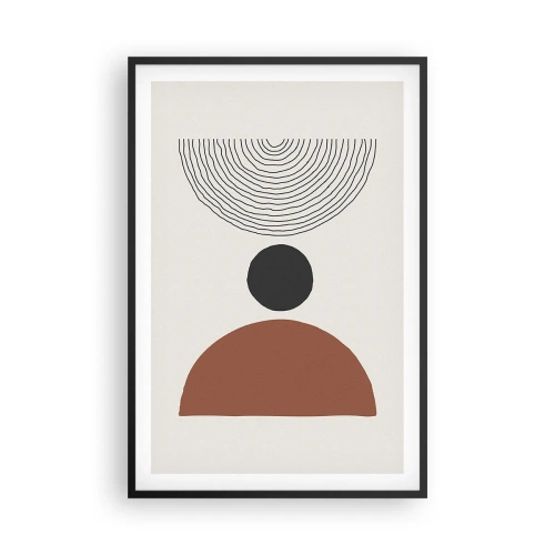 Poster in einem schwarzem Rahmen - Das Zentrum der Aufmerksamkeit - 61x91 cm