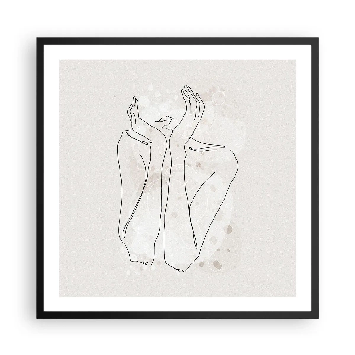 Poster in einem schwarzem Rahmen - Ein träumerischer Moment - 60x60 cm