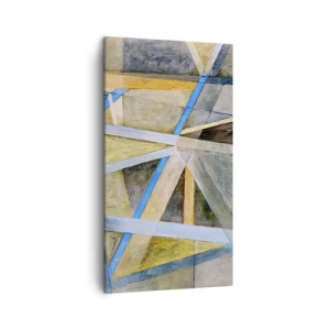 Bild auf Leinwand - Leinwandbild - Gerade oder diagonal? - 45x80 cm