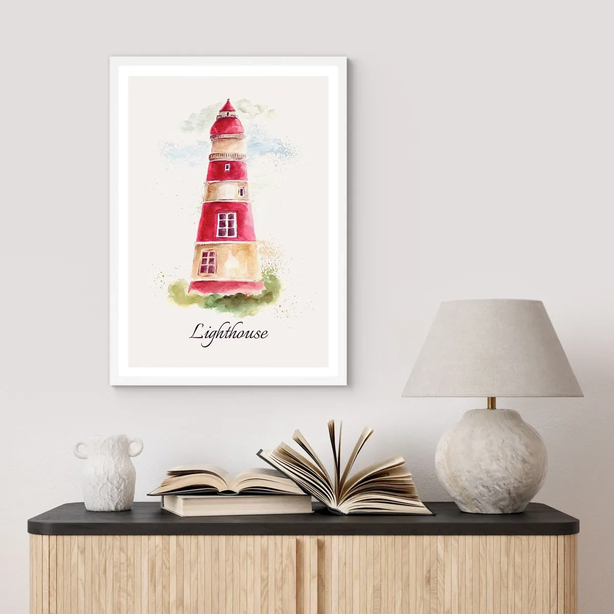 Poster in einem weißen Rahmen - Das Wetter ringsum ist immer gut - 50x70 cm