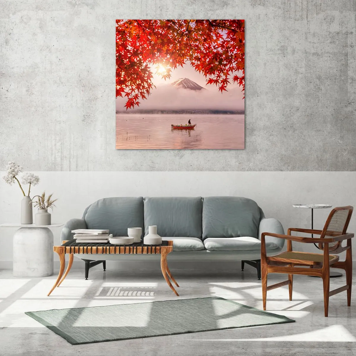 Glasbild - Bild auf glas - Im japanischen Klima - 40x40 cm