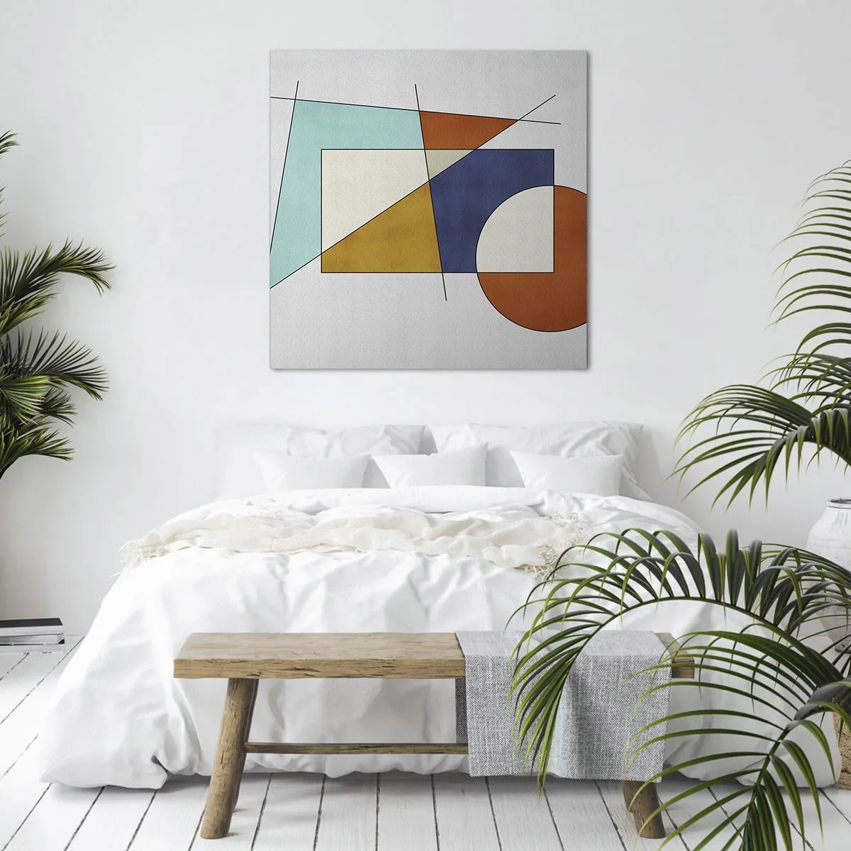 Bild auf Leinwand - Leinwandbild - Abstraktion: modernistisches Spiel - 50x50 cm