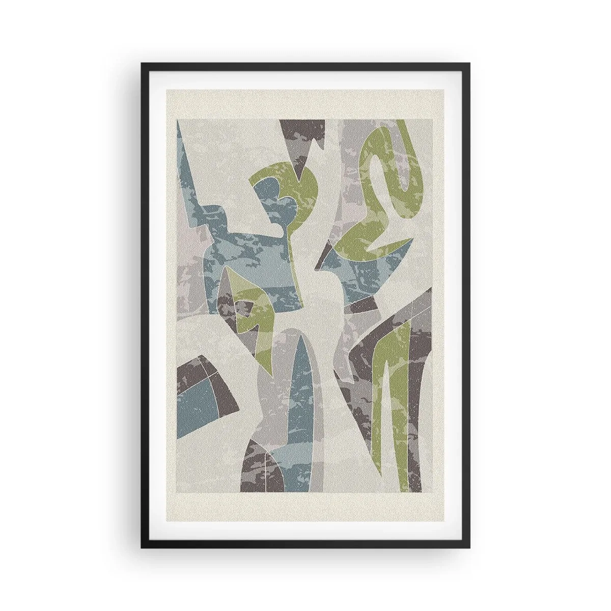 Poster in einem schwarzem Rahmen - Komposition hinter dem Glas - 61x91 cm