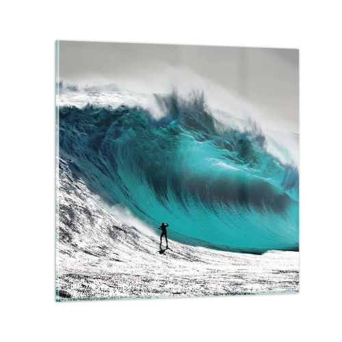 Glasbild - Bild auf glas - Herausforderung angenommen - 60x60 cm