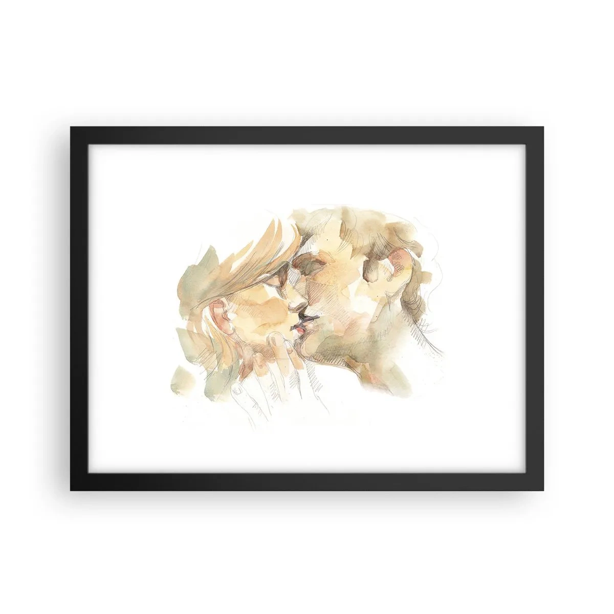 Poster in einem schwarzem Rahmen - Hälfte gefunden? - 40x30 cm