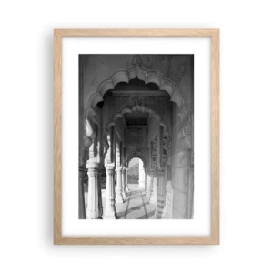 Poster in einem Rahmen aus heller Eiche - Hier spielen orientalische Märchen - 30x40 cm