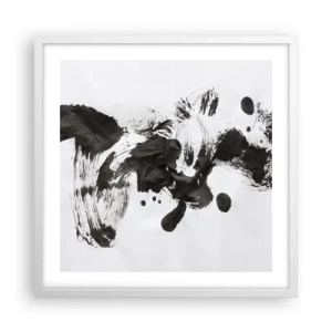 Poster in einem weißen Rahmen - Obwohl das Wahnsinn ist, steckt darin eine Methode? - 50x50 cm