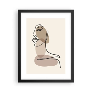 Poster in einem schwarzem Rahmen - Eine gewisse Linie der Schönheit - 30x40 cm