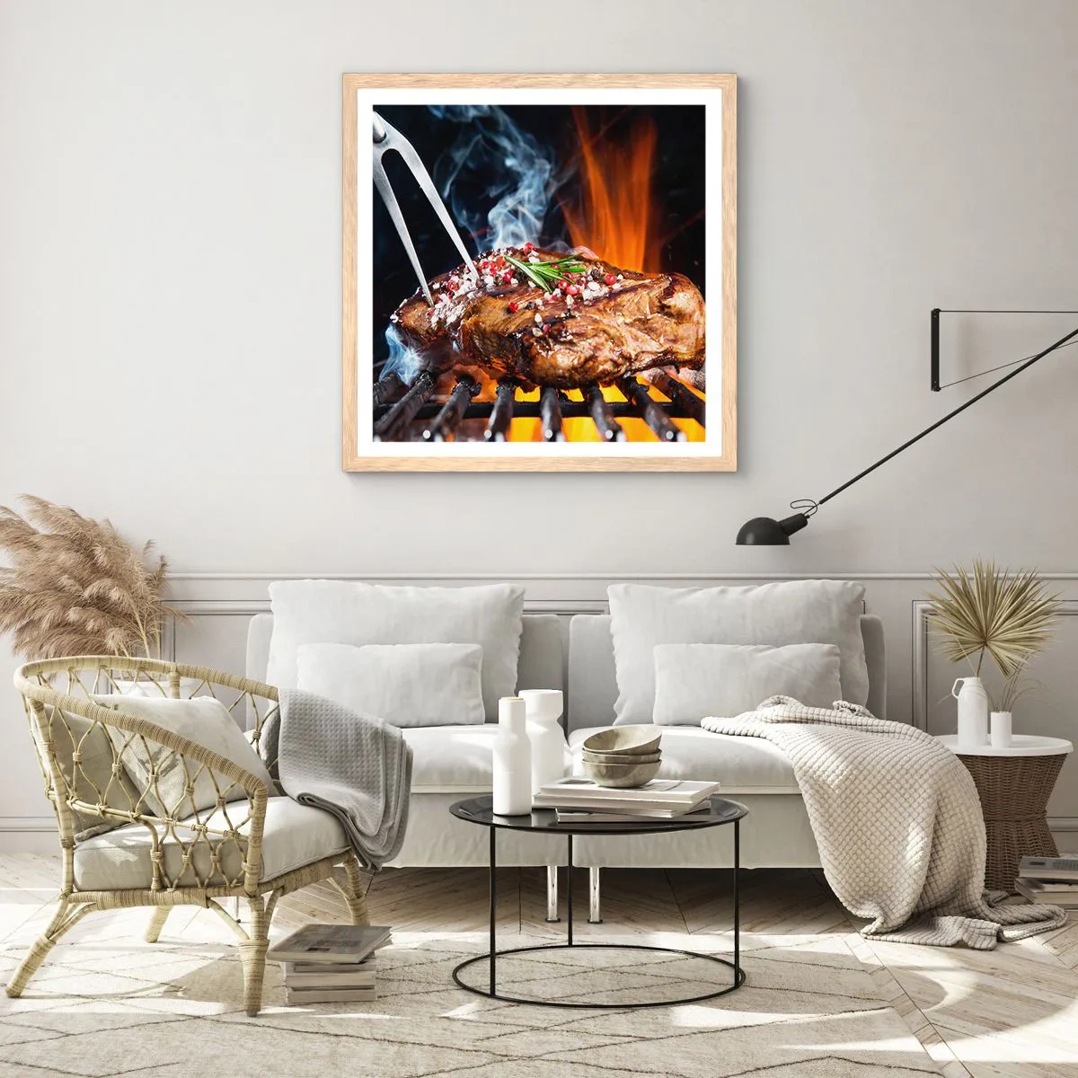 Poster in einem Rahmen aus heller Eiche - Saftig und duftend - 60x60 cm