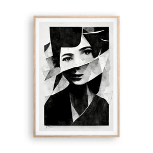 Poster in einem Rahmen aus heller Eiche - So, wie du wirklich bist… - 70x100 cm