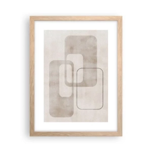 Poster in einem Rahmen aus heller Eiche - Geometrische Fuge - 30x40 cm