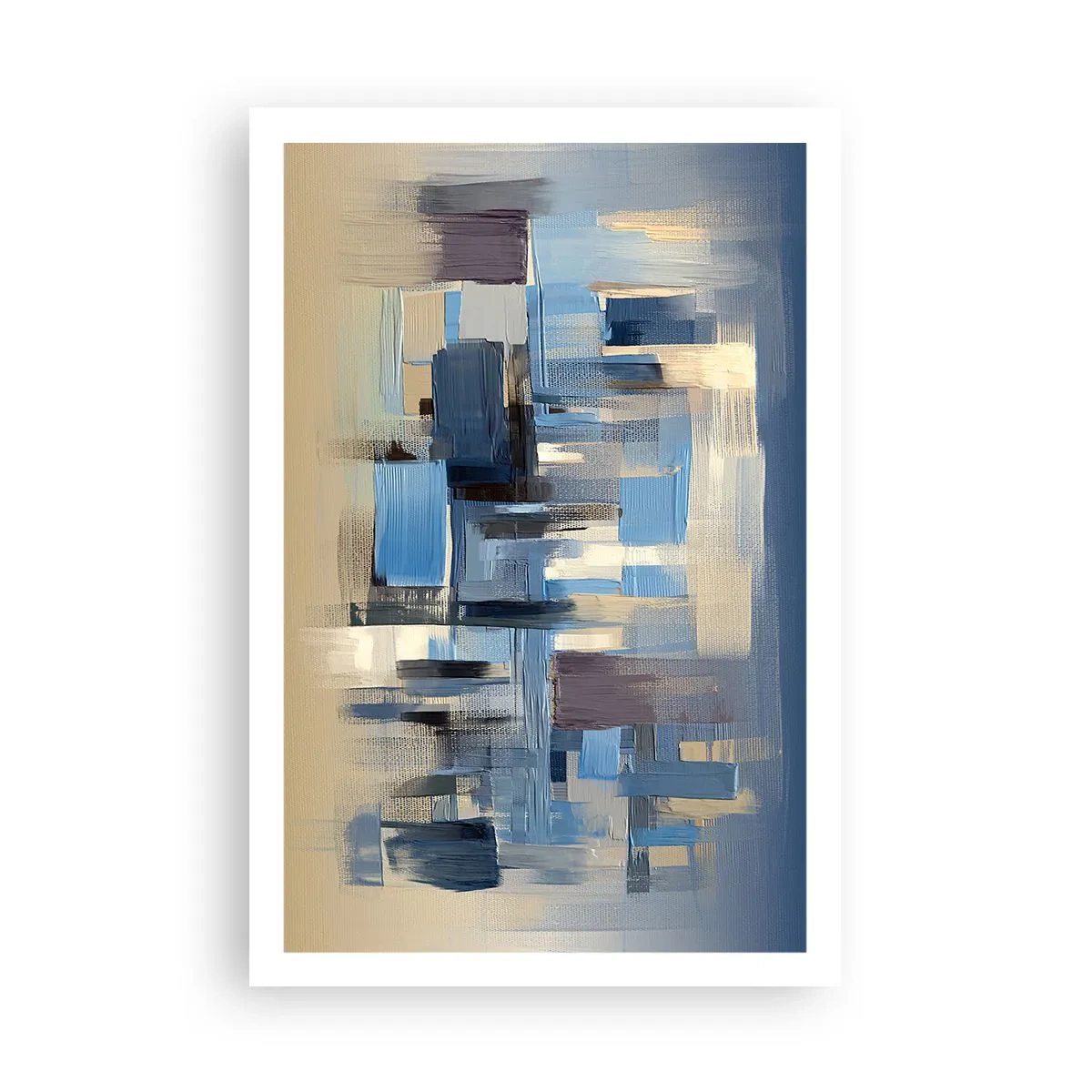 Poster - Blaue Konstruktion - 61x91 cm
