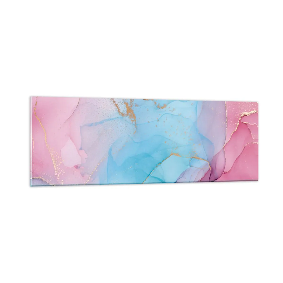 Glasbild - Bild auf glas - Begegnung und Durchdringung - 90x30 cm